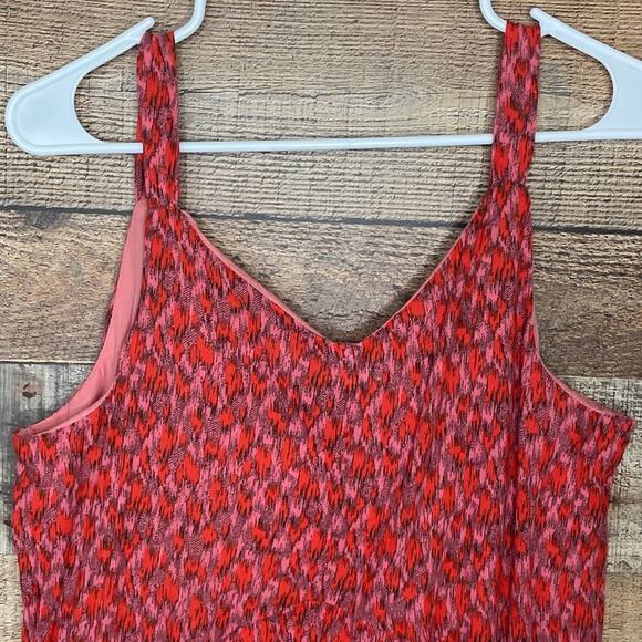 Joie Bondi Daytime Sleeveless Midi Dress Tea Rose Animal Print Size Medium - Picture 8 of 10